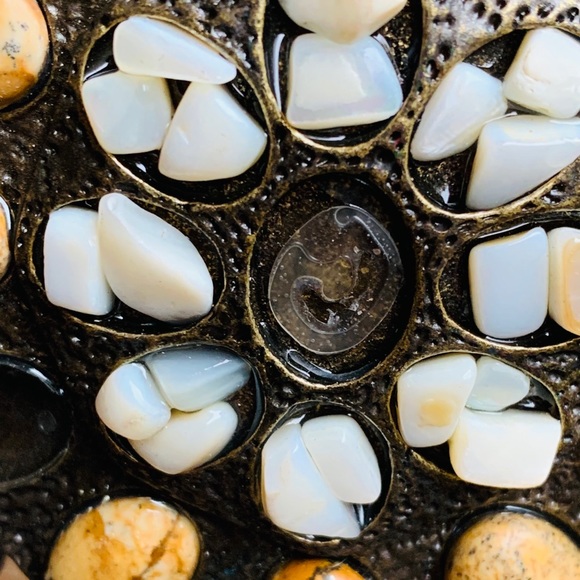 CAbi Brown Leather Belt Metal Buckle w/Stones - Picture 2 of 10